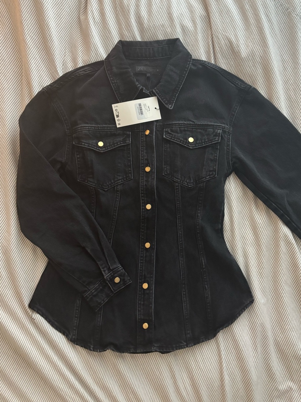 Zara Black Denim Jacket
